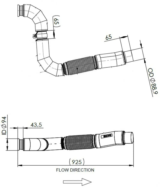 Insulated Tubo con soffietto per Mercedes - 5AA016