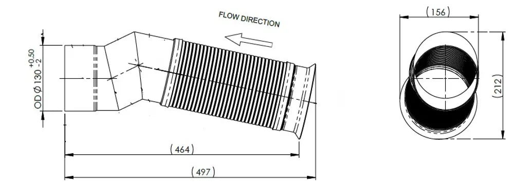 Tubo di scarico con flessibile, D2S+ per Mercedes - 5AA048