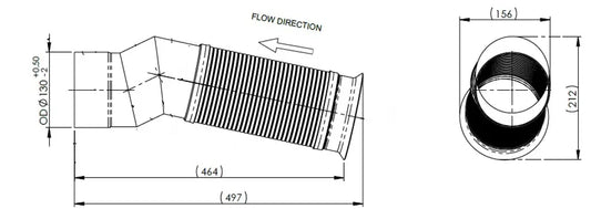Tubo di scarico con flessibile, D2S+ per Mercedes - 5AA048