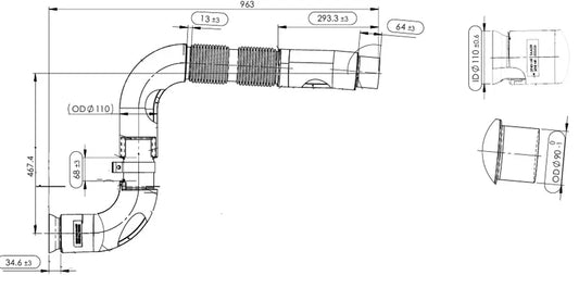 Tubo con flessibile per Mercedes - 5AA059