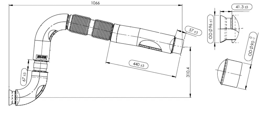 Tubo con flessibile per Mercedes - 5AA060