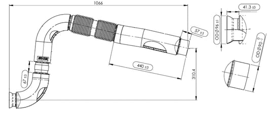 Tubo con flessibile per Mercedes - 5AA060