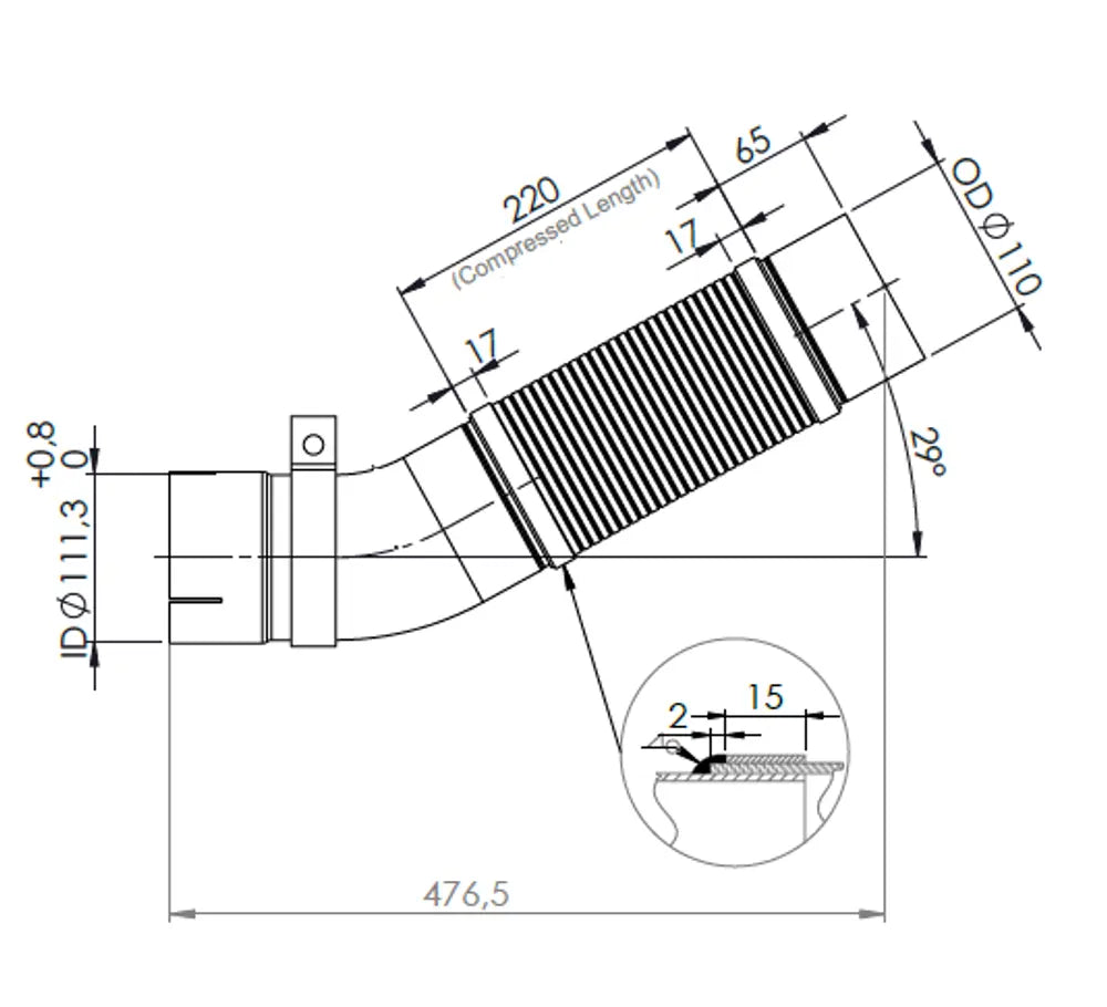 Tubo per Mercedes, E-line - 5AA015