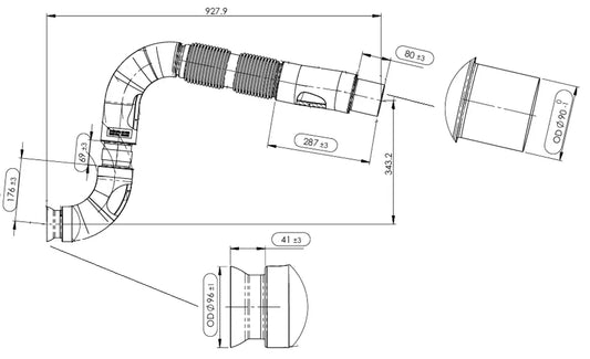 Tubo con flessibile per Mercedes - 5AA061