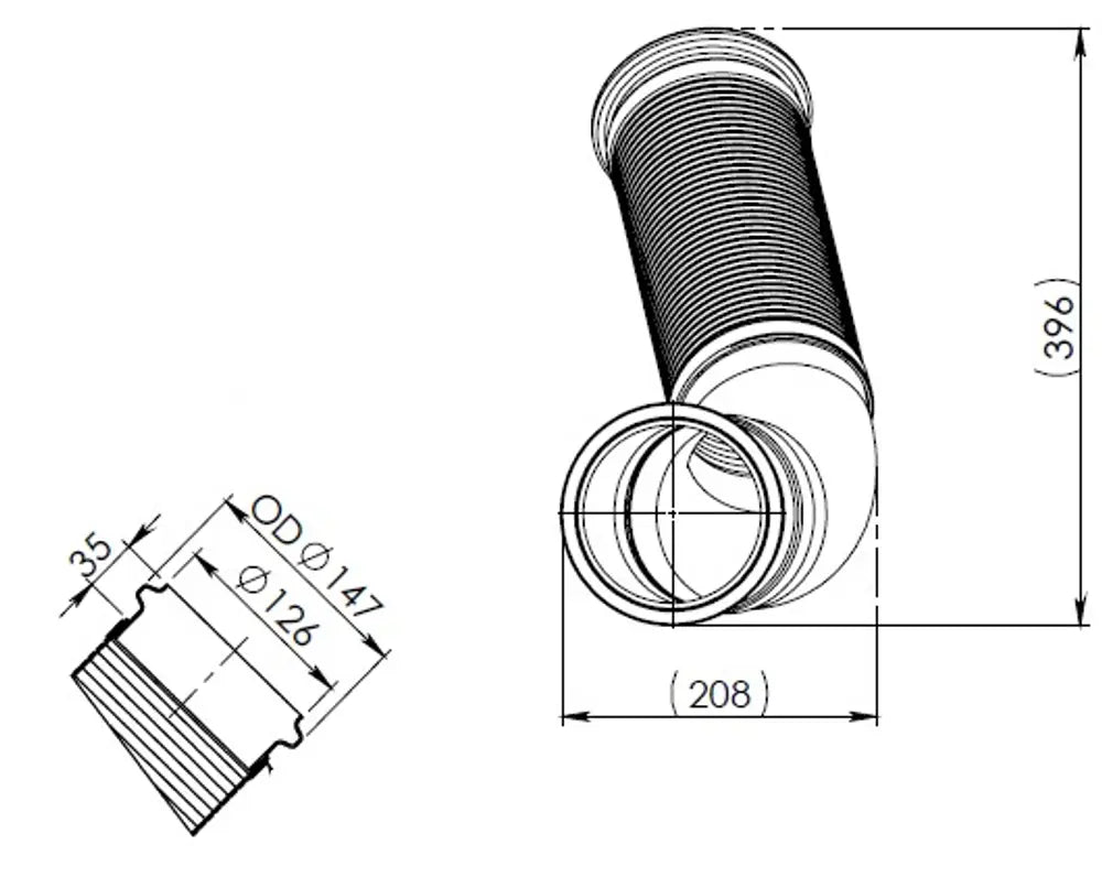 Tubo di scarico con flessibile, D3S per Renault - 66132