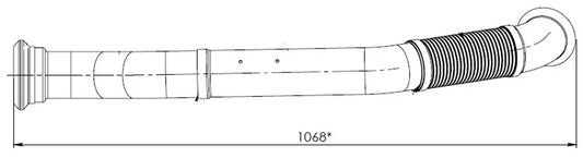 Tubo di scarico con flessibile, D3S per Renault - 66148