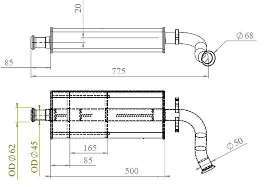 Silenziatore per Renault - 66330