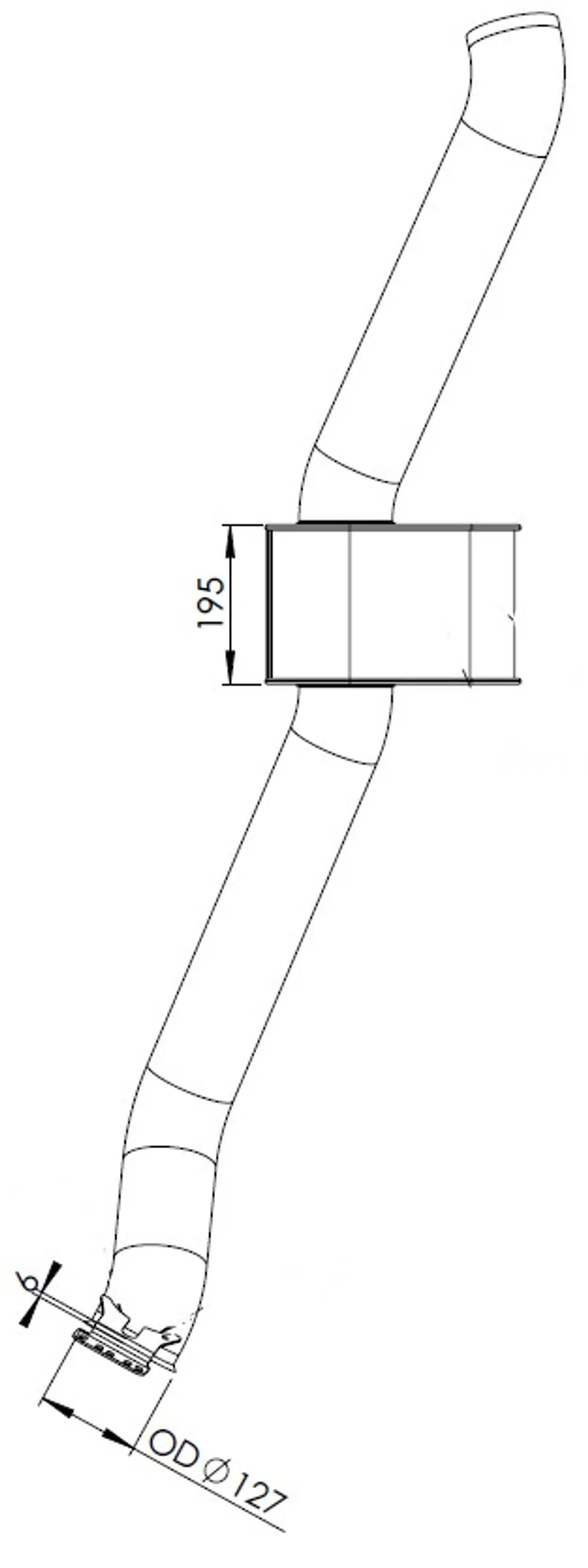 Tubo di scarico per Scania, E-line - 68612