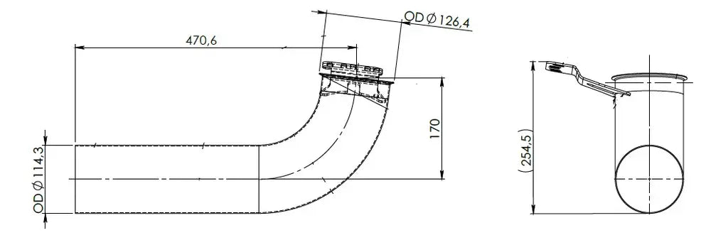 Tubo di scarico per Scania - 68716