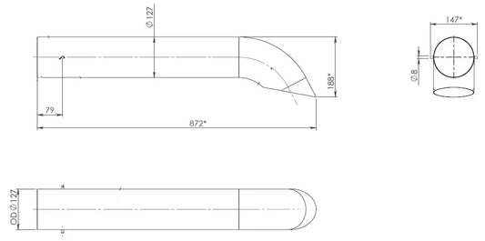 Tubo di scarico per Scania - 68742