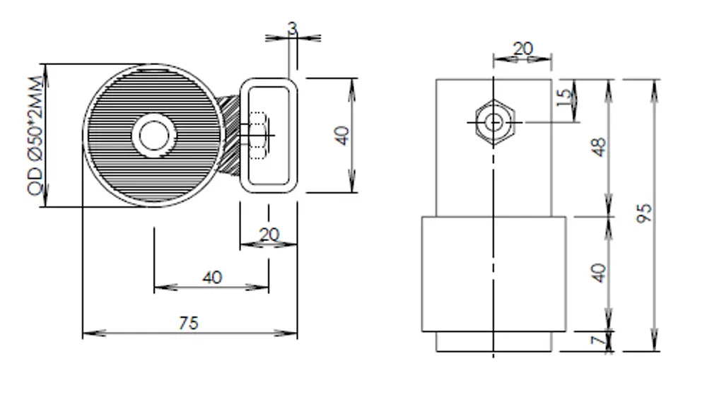 Supporto in gomma per Scania - 68820