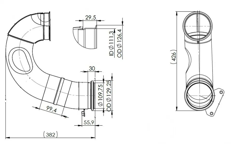 Tubo di scarico per Scania - 6LA008