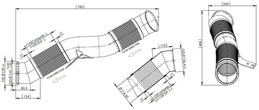 Tubo con flessibile per Scania - 6LA040