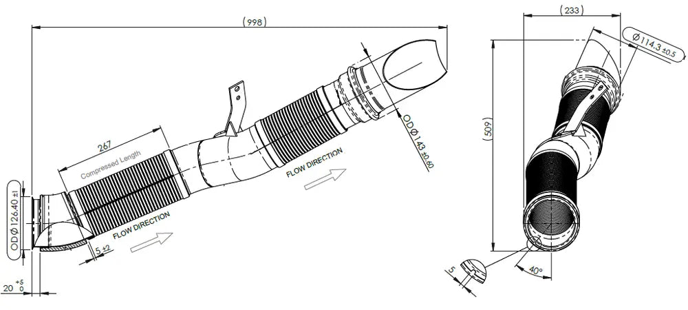 Tubo con flessibile per Scania - 6LA046