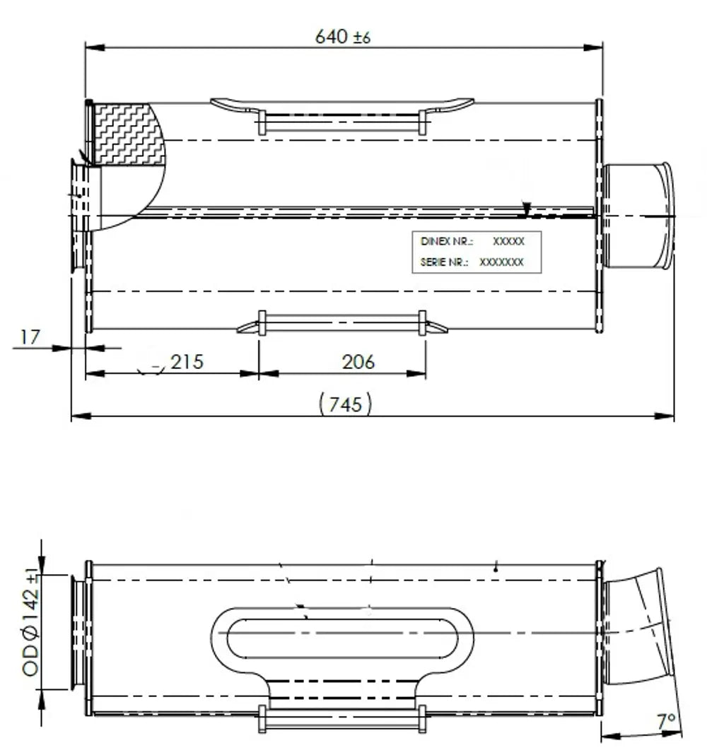 Silenziatore terminale per Scania - 6LC001