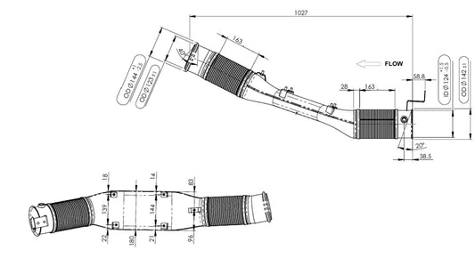 Tubo con flessibile per Scania - 6LE020