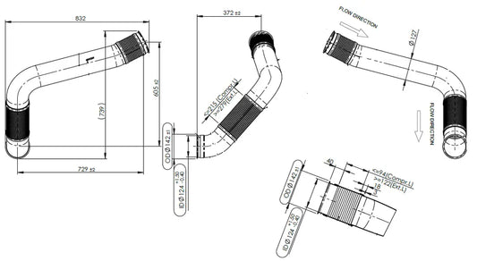 Tubo con flessibile per Scania - 6LE024