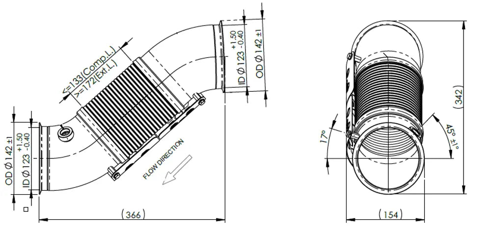 Tubo con flessibile per Scania - 6LE026