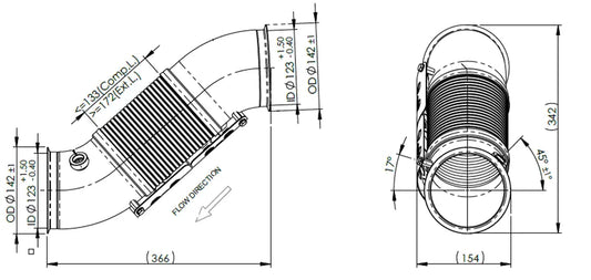 Tubo con flessibile per Scania - 6LE026
