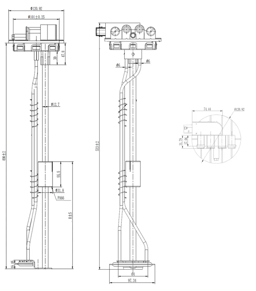 Sensore di livello AdBlue® per Scania - 6LL055