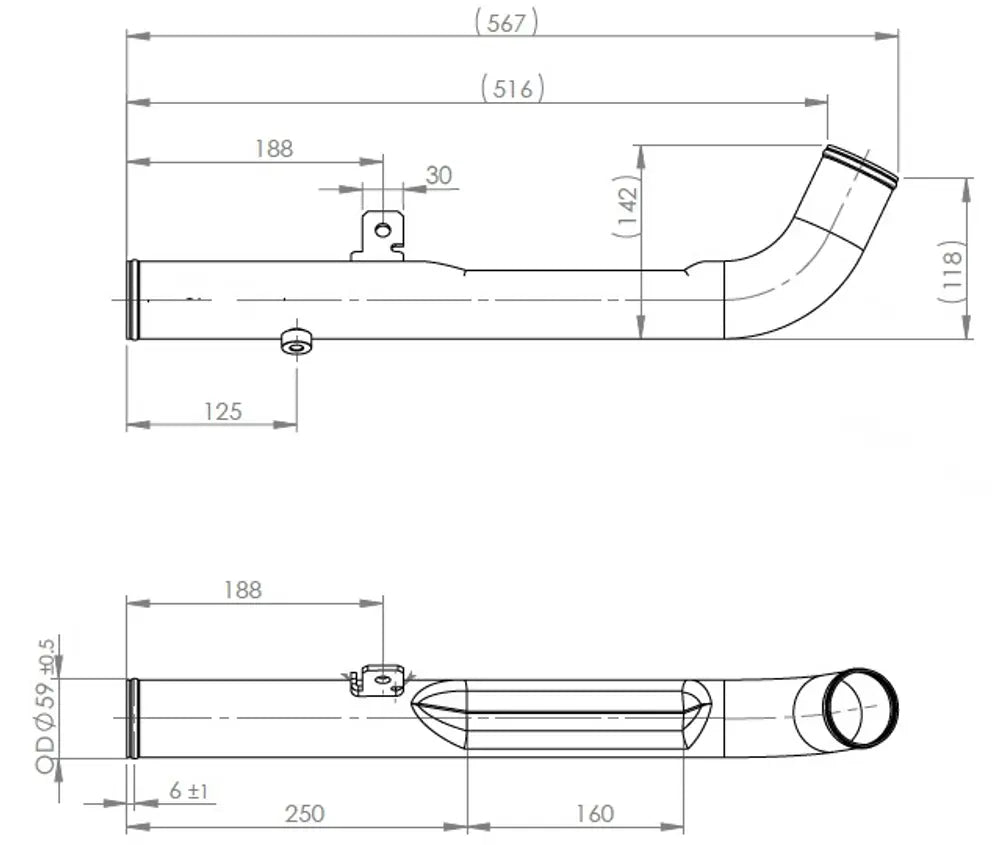 Tubo liquido di raffreddamento per Scania - 6LN001