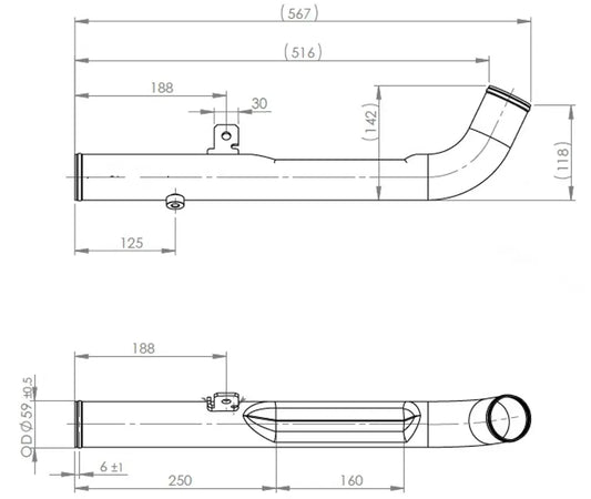 Tubo liquido di raffreddamento per Scania - 6LN001