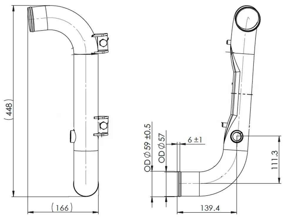 Tubo liquido di raffreddamento per Scania - 6LN002