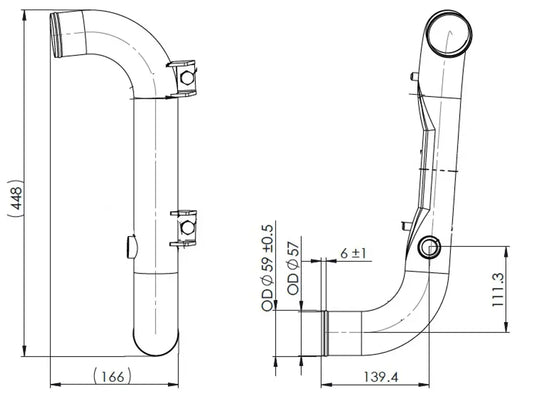 Tubo liquido di raffreddamento per Scania - 6LN002