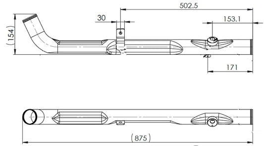 Tubo liquido di raffreddamento per Scania - 6LN003