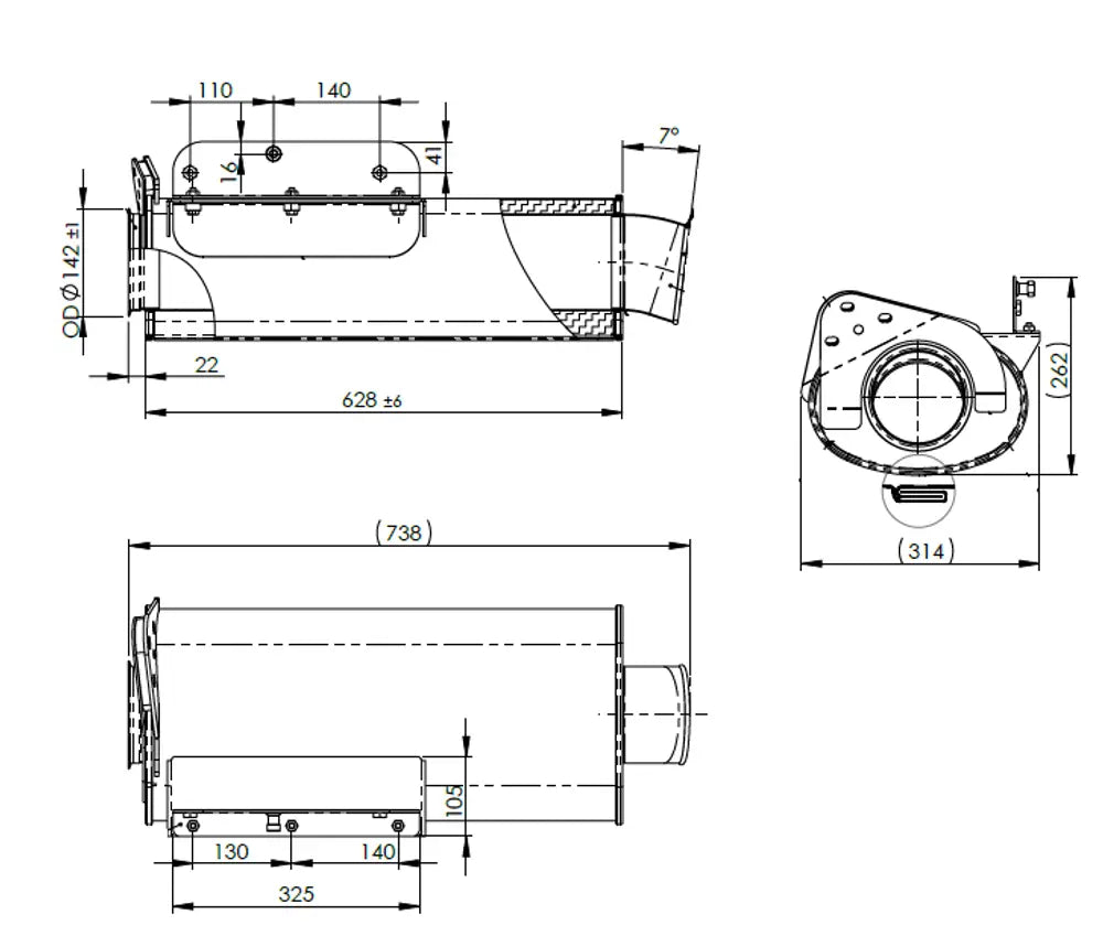 Silenziatore per Scania - 6LC002