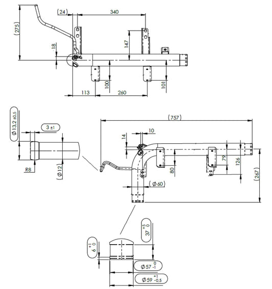 Tubo liquido di raffreddamento per Scania - 6LN012