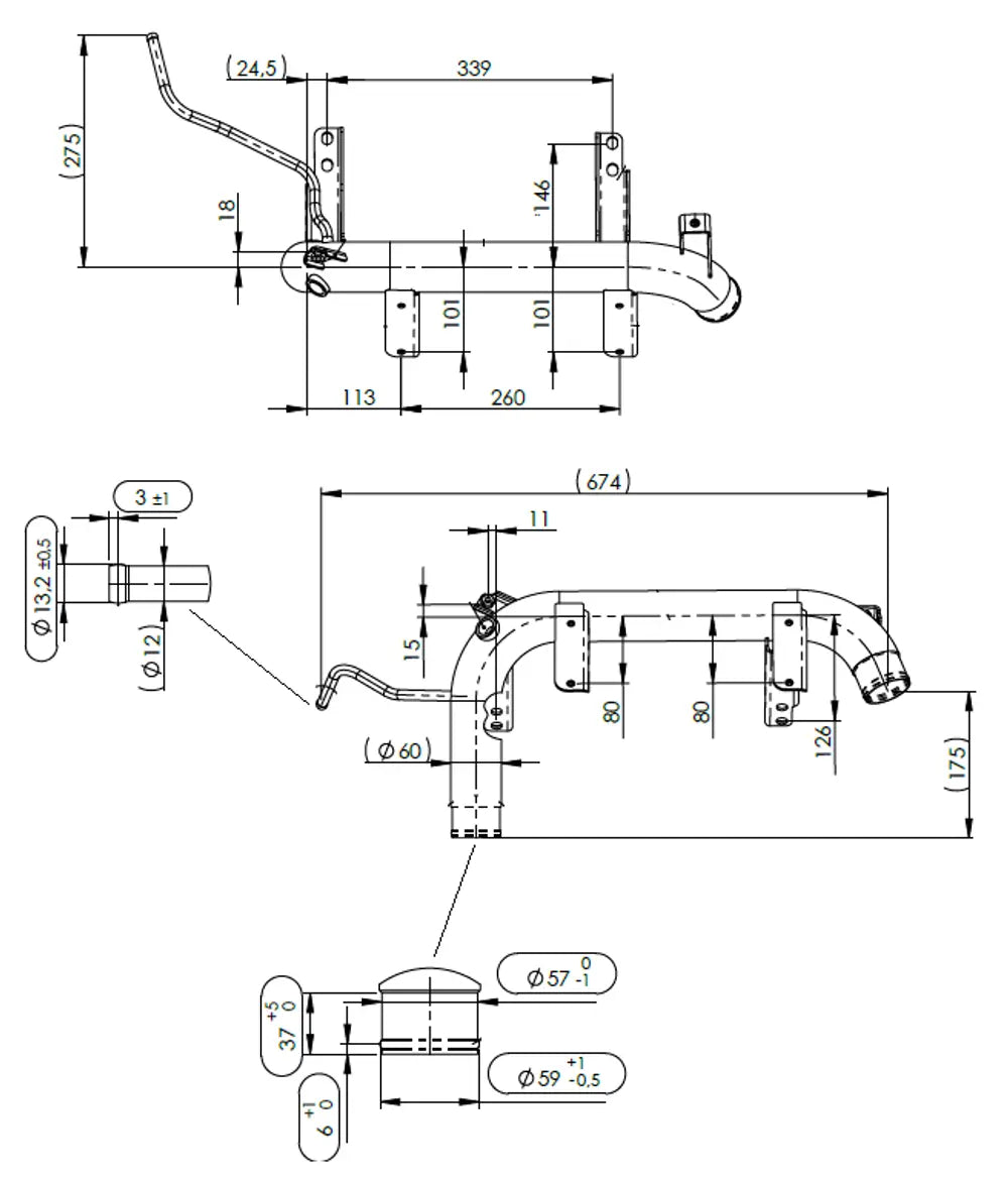 Tubo liquido di raffreddamento per Scania - 6LN013