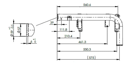 Tubo liquido di raffreddamento per Scania - 6LN015