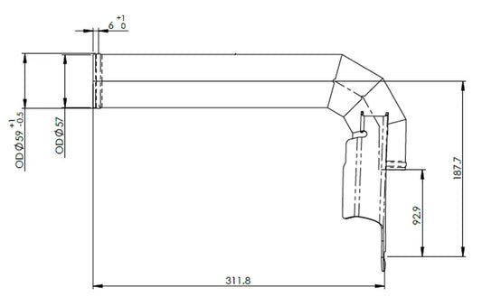 Tubo liquido di raffreddamento per Scania - 6LN017