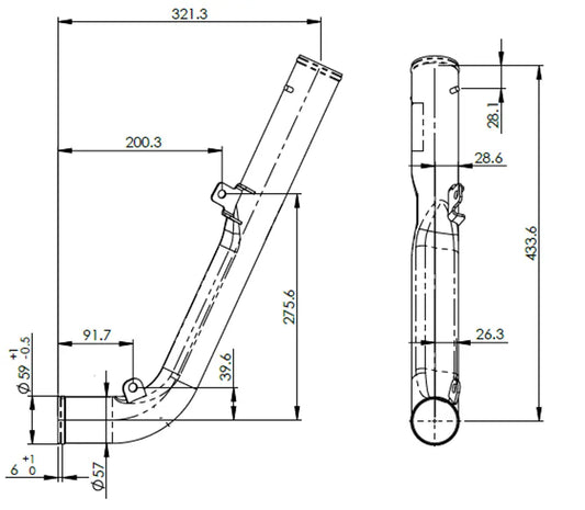 Tubo liquido di raffreddamento per Scania - 6LN019