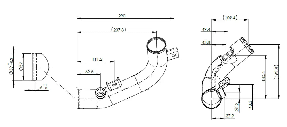 Tubo liquido di raffreddamento per Scania - 6LN020