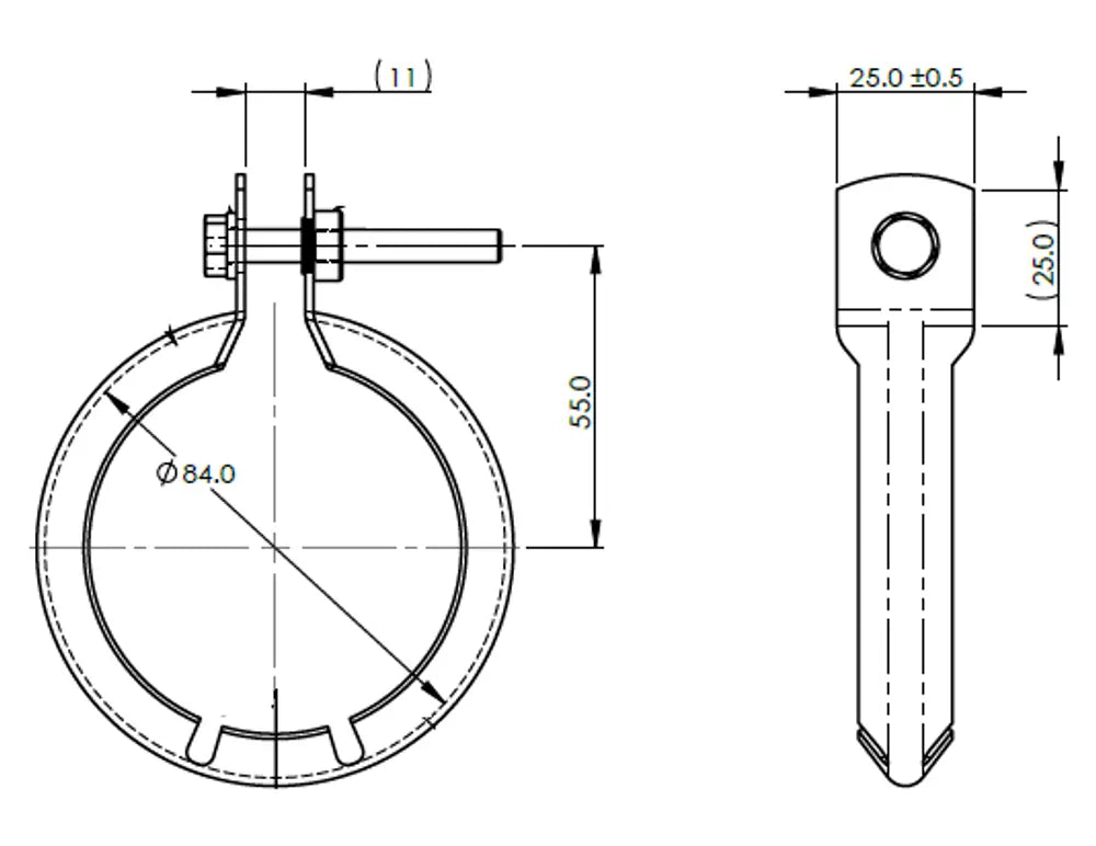 Fascetta a V Heavy Duty per Nissan, Ø=84 / L=17, ALU - 73809