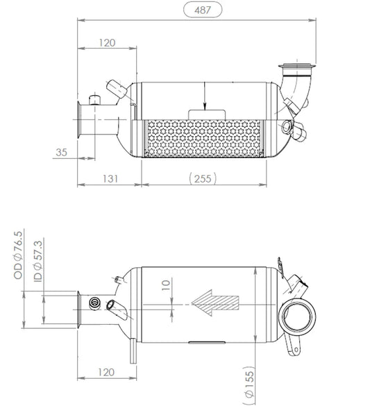 Silenziatore per Volkswagen - 74317