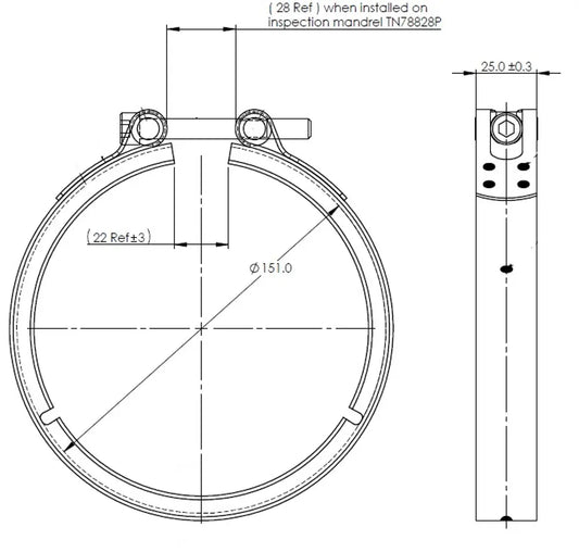 Fascetta di scarico, VeeFit per Volvo - 78828