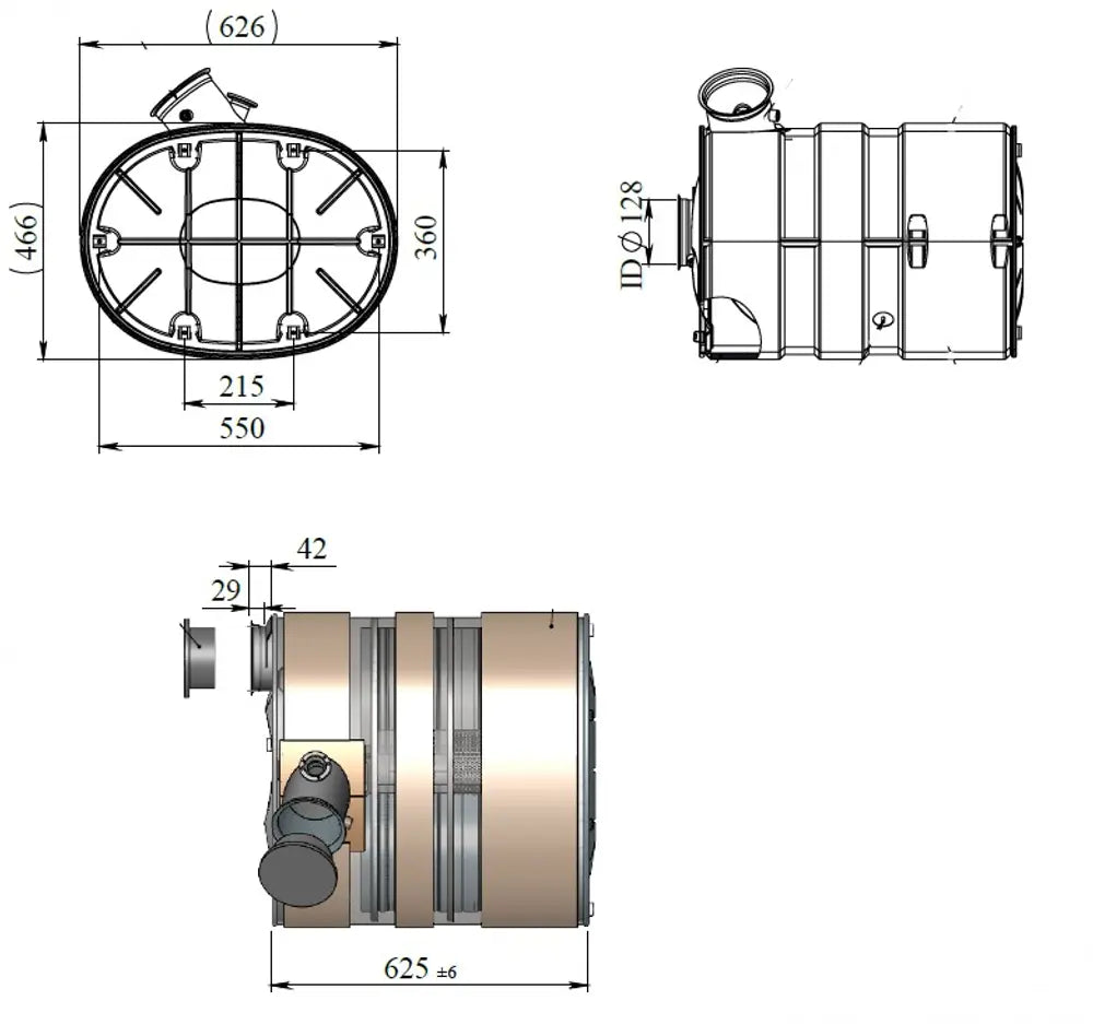 Silenziatore con SCR per Volvo E-line - 80483