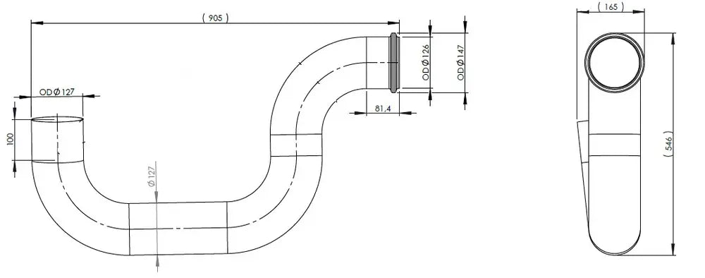 Tubo di scarico per Volvo - 80770