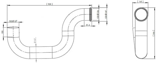 Tubo di scarico per Volvo - 80770