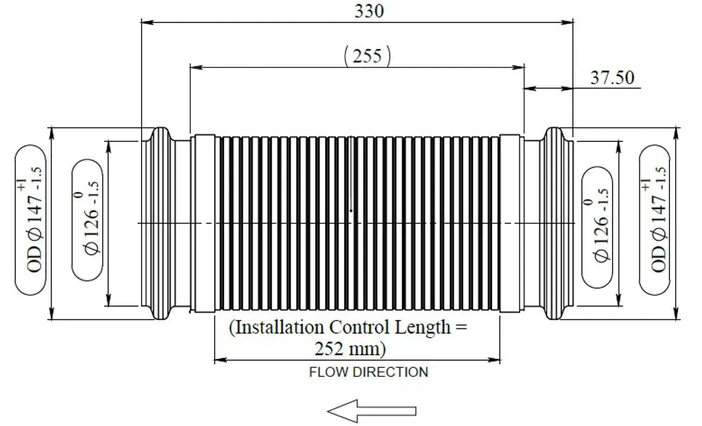 Flessibile di scarico, D3S per Volvo - 81113