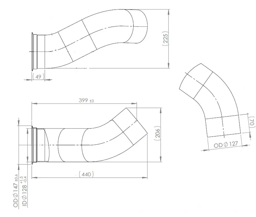 Tubo di scarico per Volvo - 81132