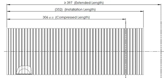 Tubo flessibile per Volvo, D2S+, OD/ID=118.9/115.5 L=306, SS - 81224