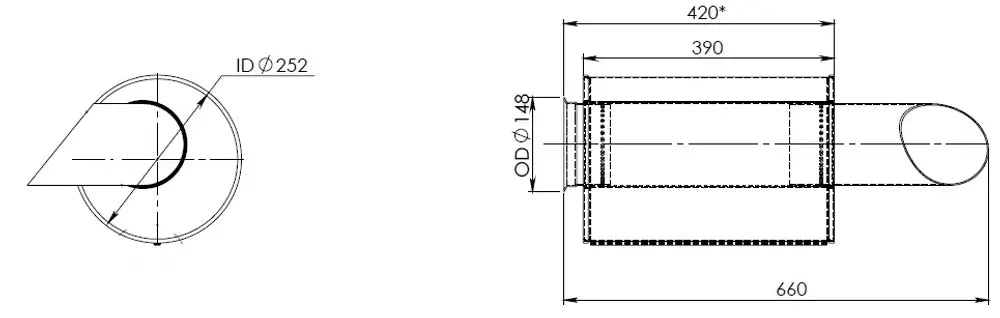Silenziatore terminale per Volvo - 81722