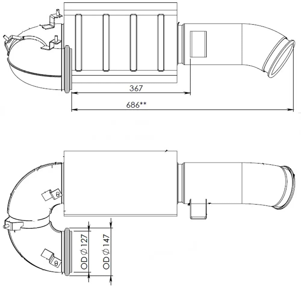 Silenziatore terminale per Volvo - 81731