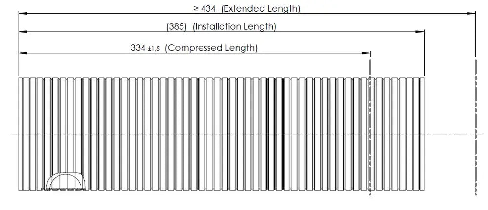 Tubo flessibile per Volvo, D2S+, OD/ID=106.1/102.7 L=334, SS - 82133
