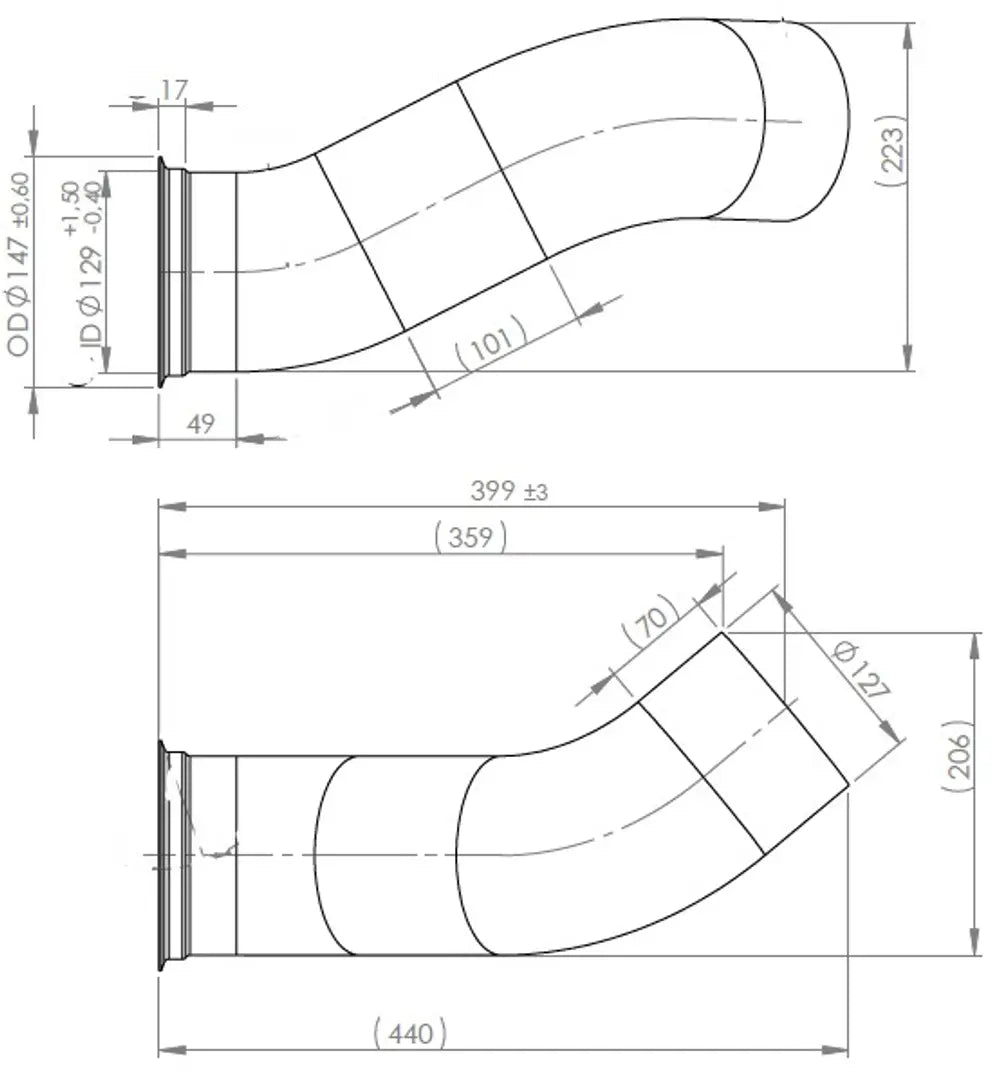 Tubo di scarico per Volvo, E-line - 82172