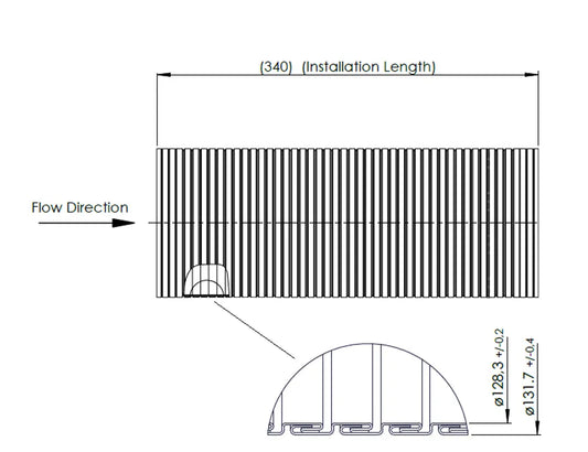 Flessibile di scarico DS2+, ZINC, E-line - 82214